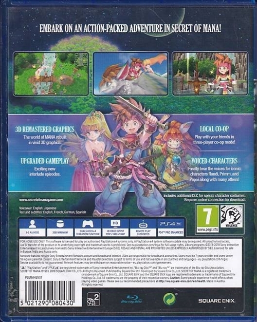 Secret of Mana - PS4 (A Grade) (Genbrug)